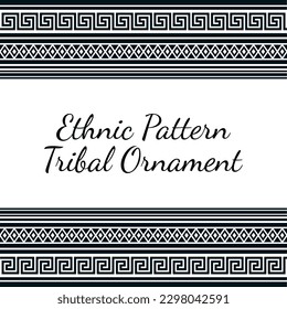 Geometric pattern in ethnic style seamless pattern. aztec pattern. ethnic and tribal ornament. Tribal seamless pattern. Horizontal stripes. tribal geometric ornament, frames, borders.