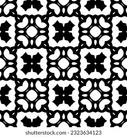 Patrón geométrico de estilo étnico. Fondo sin inconvenientes con formas abstractas. Papel pintado en blanco y negro. Resumen de fondo con Patrón repetitivo para la decoración, textil y de tela.