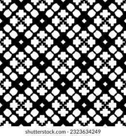 Geometric pattern in ethnic style. Seamless background  with  abstract shapes. Black and white wallpaper. Abstract background  with Repeating pattern for decor, textile and fabric.