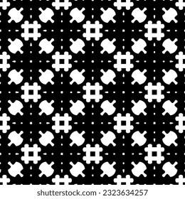 Geometric pattern in ethnic style. Seamless background  with  abstract shapes. Black and white wallpaper. Abstract background  with Repeating pattern for decor, textile and fabric.
