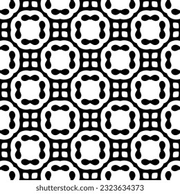 Geometric pattern in ethnic style. Seamless background  with  abstract shapes. Black and white wallpaper. Abstract background  with Repeating pattern for decor, textile and fabric.
