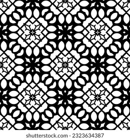 Patrón geométrico de estilo étnico. Fondo sin inconvenientes con formas abstractas. Papel pintado en blanco y negro. Resumen de fondo con Patrón repetitivo para la decoración, textil y de tela.