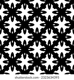 Geometric pattern in ethnic style. Seamless background  with  abstract shapes. Black and white wallpaper. Abstract background  with Repeating pattern for decor, textile and fabric.