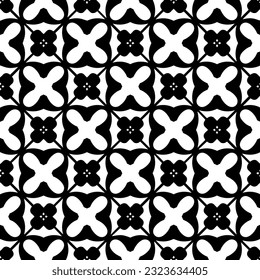 Geometric pattern in ethnic style. Seamless background  with  abstract shapes. Black and white wallpaper. Abstract background  with Repeating pattern for decor, textile and fabric.