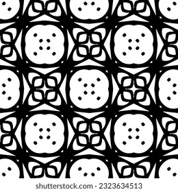 Geometric pattern in ethnic style. Seamless background  with  abstract shapes. Black and white wallpaper. Abstract background  with Repeating pattern for decor, textile and fabric.