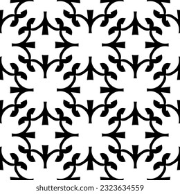 Patrón geométrico de estilo étnico. Fondo sin inconvenientes con formas abstractas. Papel pintado en blanco y negro. Resumen de fondo con Patrón repetitivo para la decoración, textil y de tela.
