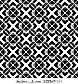 Geometric pattern in ethnic style. Seamless background  with  abstract shapes. Black and white wallpaper. Abstract background  with Repeating pattern for decor, textile and fabric.