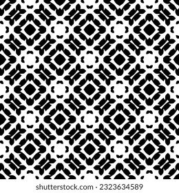 Geometric pattern in ethnic style. Seamless background  with  abstract shapes. Black and white wallpaper. Abstract background  with Repeating pattern for decor, textile and fabric.