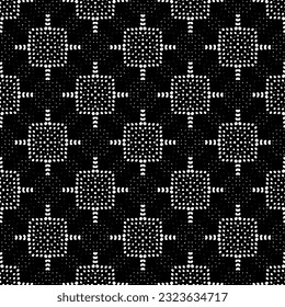 Patrón geométrico de estilo étnico. Fondo sin inconvenientes con formas abstractas. Papel pintado en blanco y negro. Resumen de fondo con Patrón repetitivo para la decoración, textil y de tela.