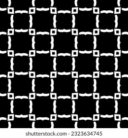 Geometric pattern in ethnic style. Seamless background  with  abstract shapes. Black and white wallpaper. Abstract background  with Repeating pattern for decor, textile and fabric.