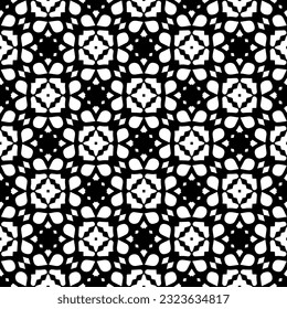 Patrón geométrico de estilo étnico. Fondo sin inconvenientes con formas abstractas. Papel pintado en blanco y negro. Resumen de fondo con Patrón repetitivo para la decoración, textil y de tela.