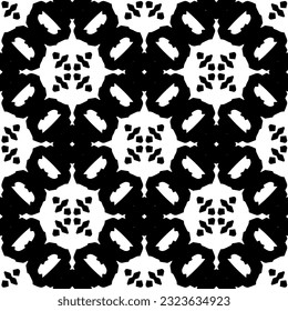 Geometrisches Muster im ethnischen Stil. Nahtloser Hintergrund mit abstrakten Formen. Schwarz-weißes Tapete. Abstrakter Hintergrund mit Wiederholungsmuster für Dekoration, Textilien und Stoff.