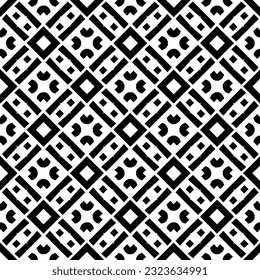 Geometric pattern in ethnic style. Seamless background  with  abstract shapes. Black and white wallpaper. Abstract background  with Repeating pattern for decor, textile and fabric.