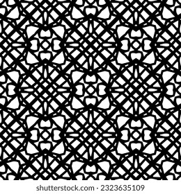 Geometric pattern in ethnic style. Seamless background  with  abstract shapes. Black and white wallpaper. Abstract background  with Repeating pattern for decor, textile and fabric.