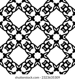 Geometric pattern in ethnic style. Seamless background  with  abstract shapes. Black and white wallpaper. Abstract background  with Repeating pattern for decor, textile and fabric.