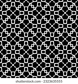 Geometric pattern in ethnic style. Seamless background  with  abstract shapes. Black and white wallpaper. Abstract background  with Repeating pattern for decor, textile and fabric.