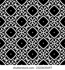Geometric pattern in ethnic style. Seamless background  with  abstract shapes. Black and white wallpaper. Abstract background  with Repeating pattern for decor, textile and fabric.