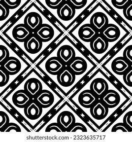 Patrón geométrico de estilo étnico. Fondo sin inconvenientes con formas abstractas. Papel pintado en blanco y negro. Resumen de fondo con Patrón repetitivo para la decoración, textil y de tela.