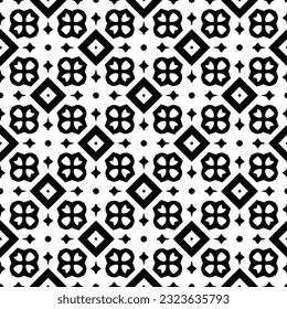 Geometrisches Muster im ethnischen Stil. Nahtloser Hintergrund mit abstrakten Formen. Schwarz-weißes Tapete. Abstrakter Hintergrund mit Wiederholungsmuster für Dekoration, Textilien und Stoff.