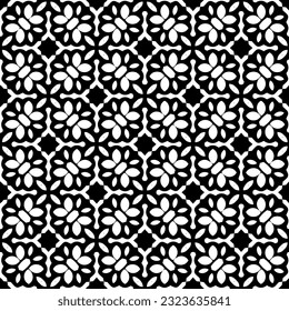 Geometric pattern in ethnic style. Seamless background  with  abstract shapes. Black and white wallpaper. Abstract background  with Repeating pattern for decor, textile and fabric.