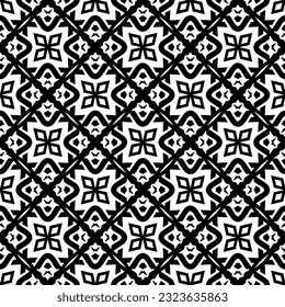 Geometric pattern in ethnic style. Seamless background  with  abstract shapes. Black and white wallpaper. Abstract background  with Repeating pattern for decor, textile and fabric.