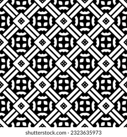 Geometric pattern in ethnic style. Seamless background  with  abstract shapes. Black and white wallpaper. Abstract background  with Repeating pattern for decor, textile and fabric.