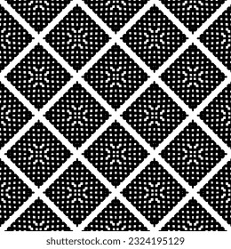 Geometric pattern in ethnic style. Seamless ornament  with  abstract shapes. Black and white wallpaper. Abstract background  with Repeating pattern for decor, textile and fabric.