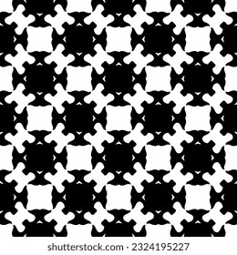 Geometric pattern in ethnic style. Seamless background  with  abstract shapes. Black and white wallpaper. Abstract background  with Repeating pattern for decor, textile and fabric.