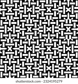 Patrón geométrico de estilo étnico. Ornamento impecable con formas abstractas. Papel pintado en blanco y negro. Resumen de fondo con Patrón repetitivo para la decoración, textil y de tela.