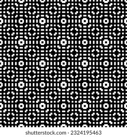 Geometric pattern in ethnic style. Seamless ornament  with  abstract shapes. Black and white wallpaper. Abstract background  with Repeating pattern for decor, textile and fabric.