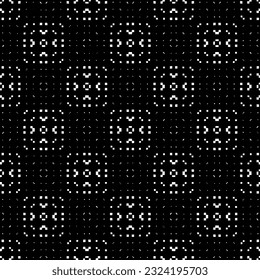 Patrón geométrico de estilo étnico. Ornamento impecable con formas abstractas. Papel pintado en blanco y negro. Resumen de fondo con Patrón repetitivo para la decoración, textil y de tela.