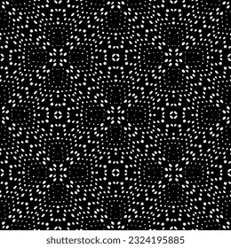 Geometric pattern in ethnic style. Seamless ornament  with  abstract shapes. Black and white wallpaper. Abstract background  with Repeating pattern for decor, textile and fabric.