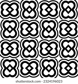 Patrón geométrico de estilo étnico. Ornamento impecable con formas abstractas. Papel pintado en blanco y negro. Resumen de fondo con Patrón repetitivo para la decoración, textil y de tela.