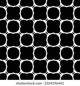 Geometric pattern in ethnic style. Seamless ornament  with  abstract shapes. Black and white wallpaper. Abstract background  with Repeating pattern for decor, textile and fabric.