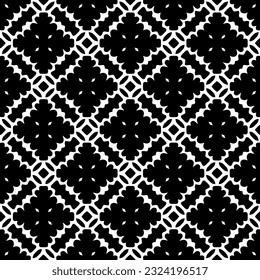 Geometric pattern in ethnic style. Seamless background  with  abstract shapes. Black and white wallpaper. Abstract background  with Repeating pattern for decor, textile and fabric.