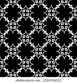 Geometric pattern in ethnic style. Seamless background  with  abstract shapes. Black and white wallpaper. Abstract background  with Repeating pattern for decor, textile and fabric.