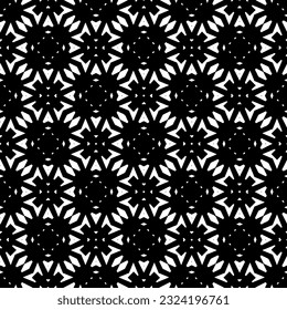 Patrón geométrico de estilo étnico. Ornamento impecable con formas abstractas. Papel pintado en blanco y negro. Resumen de fondo con Patrón repetitivo para la decoración, textil y de tela.