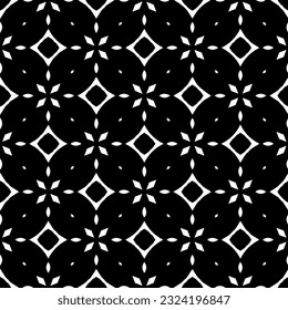 Geometric pattern in ethnic style. Seamless background  with  abstract shapes. Black and white wallpaper. Abstract background  with Repeating pattern for decor, textile and fabric.