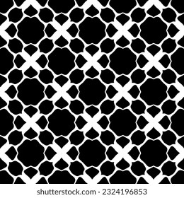 Geometric pattern in ethnic style. Seamless background  with  abstract shapes. Black and white wallpaper. Abstract background  with Repeating pattern for decor, textile and fabric.