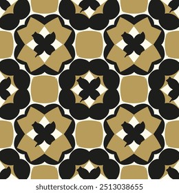 Geometric pattern in ethnic style. Seamless background with abstract shapes.Abstract background with Repeating pattern for decor, textile and fabric.