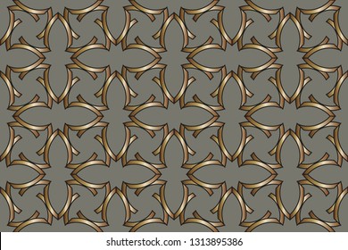 Geometric pattern, executed in a coherent surface. Illustration of a kaleidoscope. The background image. Luxury Geometric Pattern with art deco ornament. Luxury vector pattern.Vector illustration 