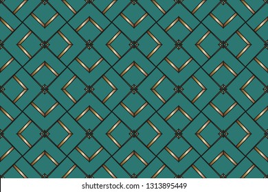 Geometric pattern, executed in a coherent surface. Illustration of a kaleidoscope. The background image. Luxury Geometric Pattern with art deco ornament. Luxury vector pattern.Vector illustration 