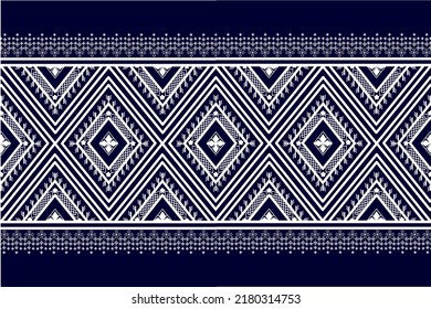 Geometric pattern, fabric pattern, carpet, floor, dark blue and white line handkerchief, beautiful, suitable for women.  Sewing, embroidery, a hundred, silk work, sarong, fabric work, shirt