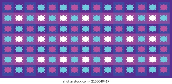Patrón geométrico para tela o textil o alfombra. Diseño en color abstracto de la familia púrpura