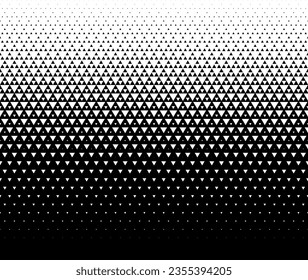 Geometric pattern with fadeout effect. Seamless in one direction.Triangle composition