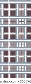 A geometric pattern featuring alternating stripes and blocks in muted colors, suitable for textiles or background design.