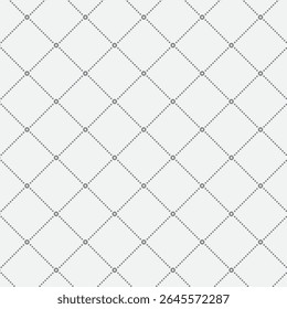 A geometric pattern featuring diamond shapes and dots on a light background.