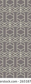 A geometric pattern featuring hexagons and intertwined lines in