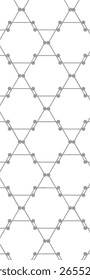 A geometric pattern featuring interconnected lines and dots, suitable for backgrounds or design elements.