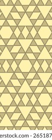 A geometric pattern featuring interlocking diamonds in soft yell
